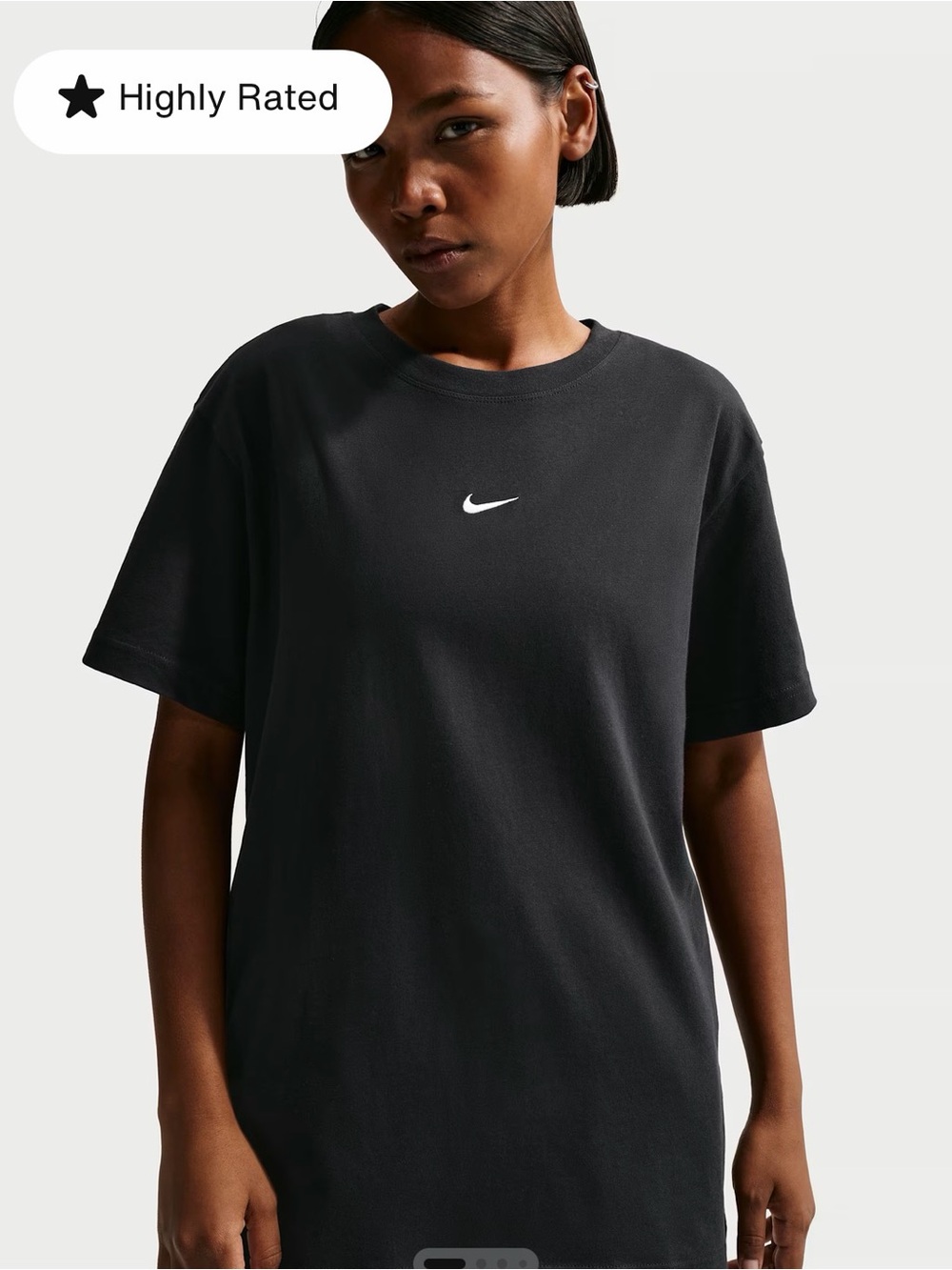 Nike Black Short Sleeve Tee with White Swoosh